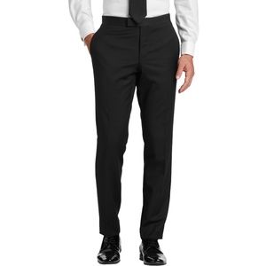 Men's 7/26 Super 140's Black Dress Pants